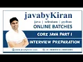 Interview Preparation Part 1 - Core Java
