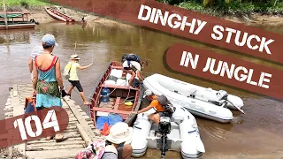 Stranded Dinghy while Sailing to the Slave Plantations in the Amazon Rainforest of Suriname Ep104