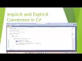 C Tutorial Datatypes conversion Implicit and explicit conversion in C Visual Studio 2019