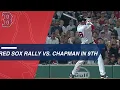 The Red Sox score 3 runs in the 9th to force extras