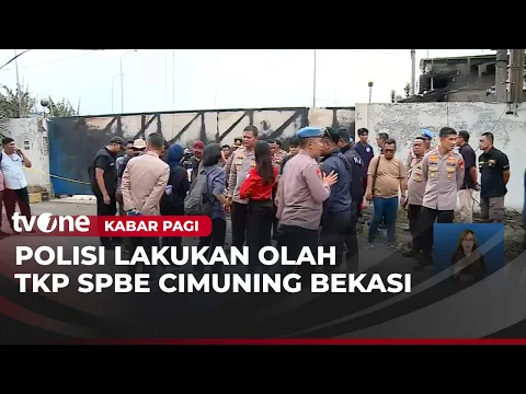 Polisi Olah TKP Cari Penyebab Kebakaran SPBE Cimuning
