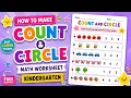 How to Make Count and Circle Math Worksheet in Canva Kindergarten Math Worksheet Free Printable