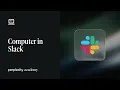 Computer in Slack Perplexity Academy