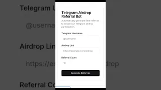 Unlimited Telegram Bot Referrals Shorts Referrals Unlimited Tg Bot Refer Unlimited Telegrambot 