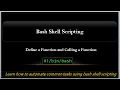 Define and calling a Function