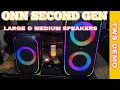 ONN Groove Second Gen Party Speakers Large Medium - TWS and Connected Options Demo Bluetooth