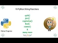 Python Programming - String Functions split join center capitalize Index lower etc