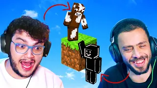 انحشرت على بلوك واحد مع زغلول Minecraft One Block 