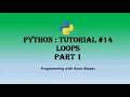 Loops Part 1 Understanding loops in python Learn Python for Data Science