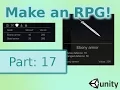 Unity RPG mechanics tutorial series Part 16 Inventory creation