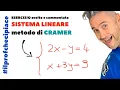 SISTEMI LINEARI metodo di CRAMER - la matematica che ci piace matematica liceo scientifico