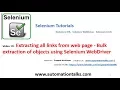 Selenium 19 - Extracting All Links