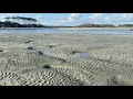 Trek Across a Dried-up Channel in Myrtle Beach During Low Tide to an Island