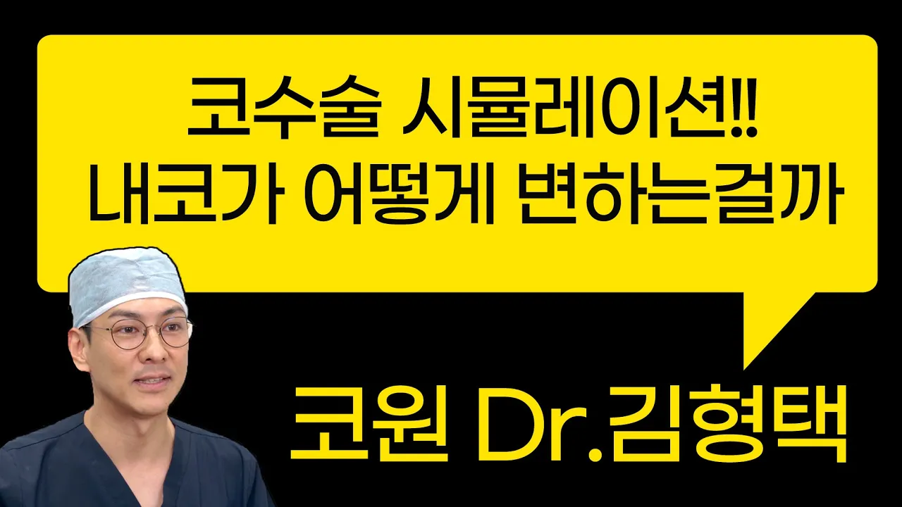 코수술 시뮬레이션!! 내코가 어떻게 변하는 걸까?!