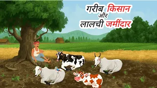 गरीब किसान और लालची जमींदार | Hindi Story | Hindi Kahaniya | Moral Stories | cartoon story