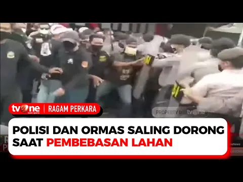 Eksekusi Lahan Bangunan, Polisi vs Ormas Saling Dorong