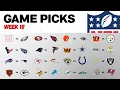 Week 18 Game Picks