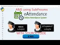 AMS using SubProcess with login system MySQL Attendance Management System Python Projects