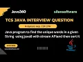 Java Program to Find Unique Words Sort Using Java 8 Stream API TCS Interview Question
