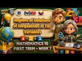 Mathematics 10 - Term 1 Week 7 1 Regions of Solutions of Inequalities in Two Variables