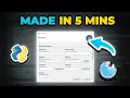 Create Python GUIs In 5 Minutes With This Package