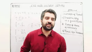 Css General Ability Lecture Series Lec 12 Ratio