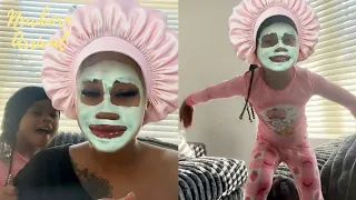 Dejounte Murray & Jania Meshell's Daughter Icelynn Insist On Wearing Mask Filter Just Like Mommy! ๐ญ