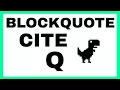HTML Quote - Q Blockquote Cite