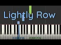 Lagu Easy Piano Tutorial: Lightly Row with free printable PDF sheet music