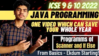 Java Programming from Starting ICSE Class 10 icse class 9 programming from basics