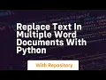 replace text in multiple word documents with python