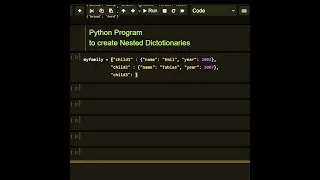Program to create Nested Dictionary