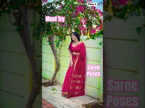 Saree Poses for Girls & Ladies #howto #poses #musttryposes | @santoshi_megharaj #shorts