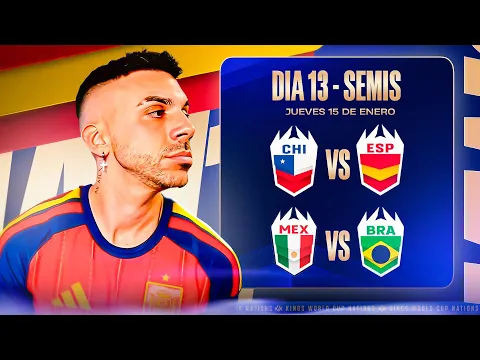 Video Thumbnail: 🔴ESPAÑA - CHILE y MEXICO - BRASIL | SEMIFINALES MUNDIAL KINGS LEAGUE EN DIRECTO - DjMaRiiO
