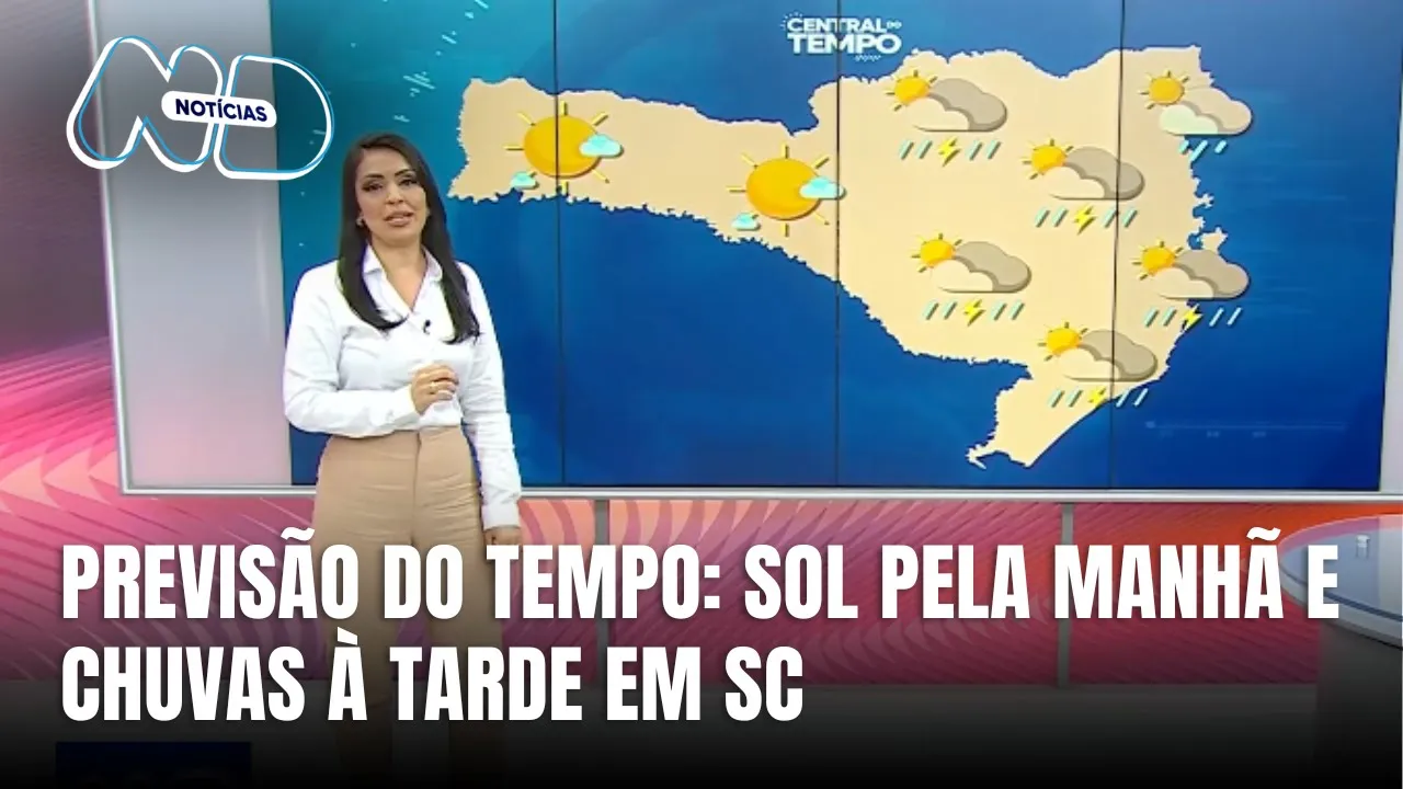 Central do Tempo: sol e possibilidade de temporais isolados em SC
