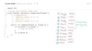 Algorithms Sort An Array with Comparator