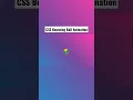 Simple Bouncing Ball Animation HTML CSS Tutorial