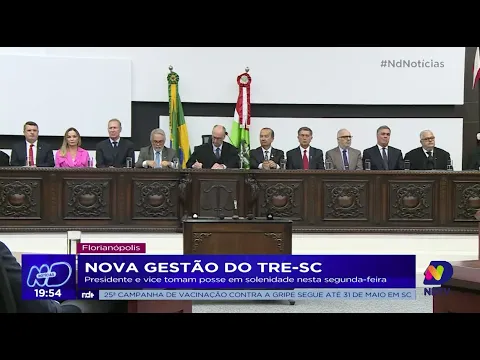 Nova gestão do TRE-SC: presidente e vice tomam posse em solenidade nesta segunda-feira