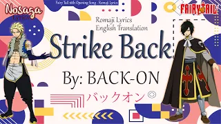 Download Strike Back - BACK-ON - Fairy Tail 16th Opening Song (Romaji Lyrics \u0026 English Translation) MP3