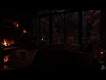 🍁 A Warm Fireside Sanctuary in the Autumn Forest | Steady Rain & Crackling Fireplace All Night
