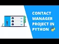 Python Contact Manager with tkinter