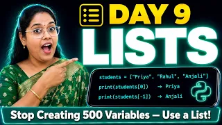 Python Day 9 LISTS Masterclass index slice append sort Shopping Cart Project