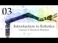 Rotation Matrices Intro to Robotics Lecture 3