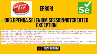 Understanding SessionNotCreatedException in Selenium WebDriver Troubleshooting Guide