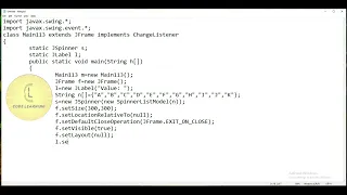Java Swing package JSpinner - SpinnerListModel