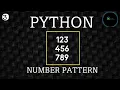 Python pattern programs How to create 1-9 digit pattern program in python