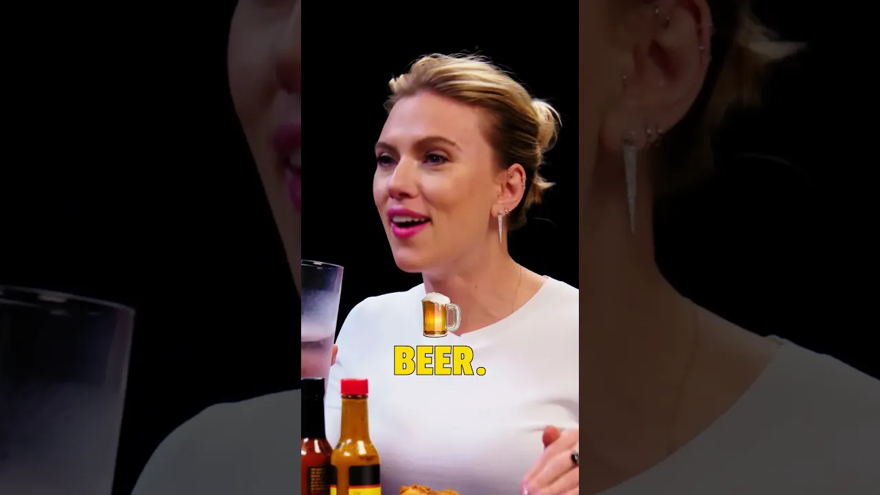 Scarlett Johansson needs a BEER! 