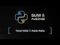 Sum Average Python