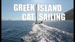 Who’s out this Sunday Afternoon? Catamaran, monohull and assorted foiling in Vassiliki Bay