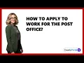 How To Apply To Work For The Post Office